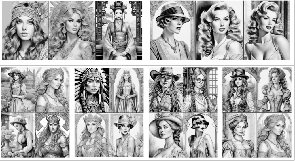 Vintage-Inspired-Girl-Portrait-Grayscale