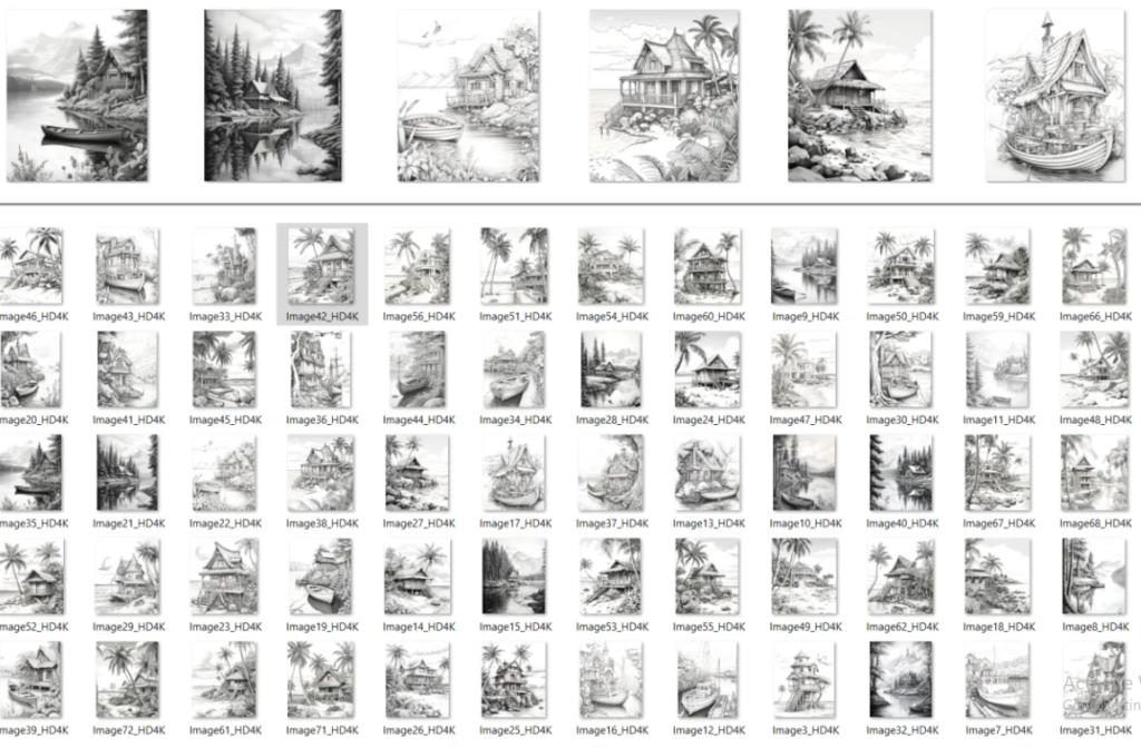 GrayScale-Coloring-Book-PLR-Review -New-Relaxed-Beach-Grayscale-Coloring