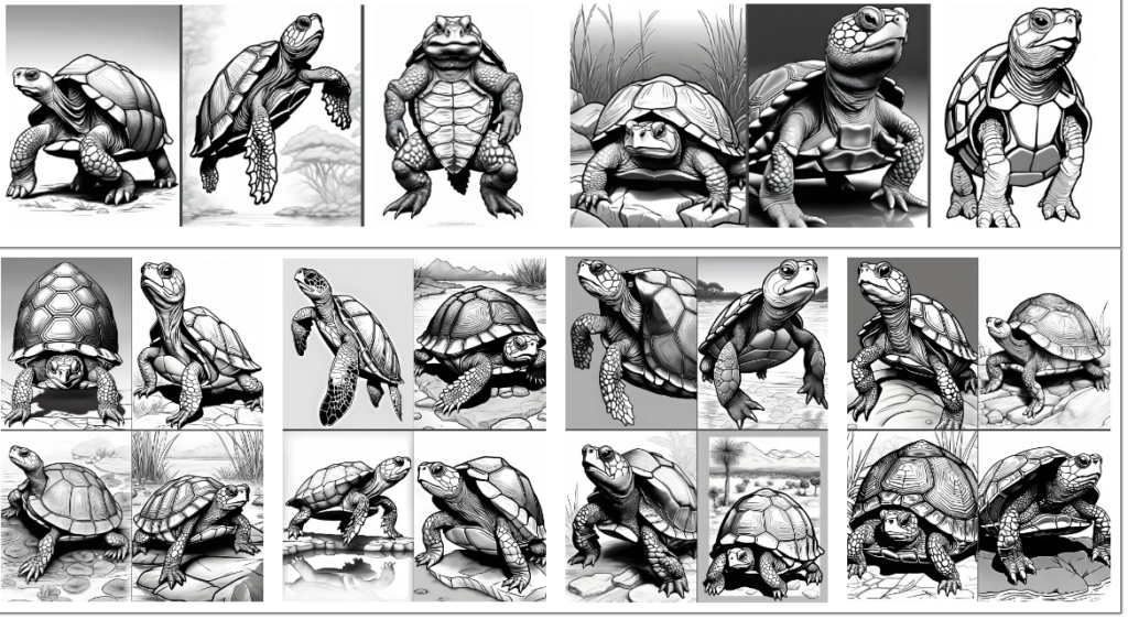 Turtles-and-Tortoise-Grayscale